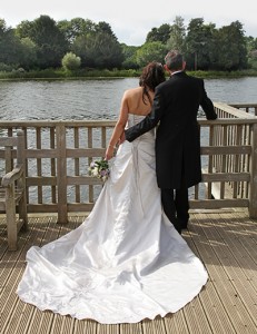 Weddings at Sherborne Castle, view over looking the lake
